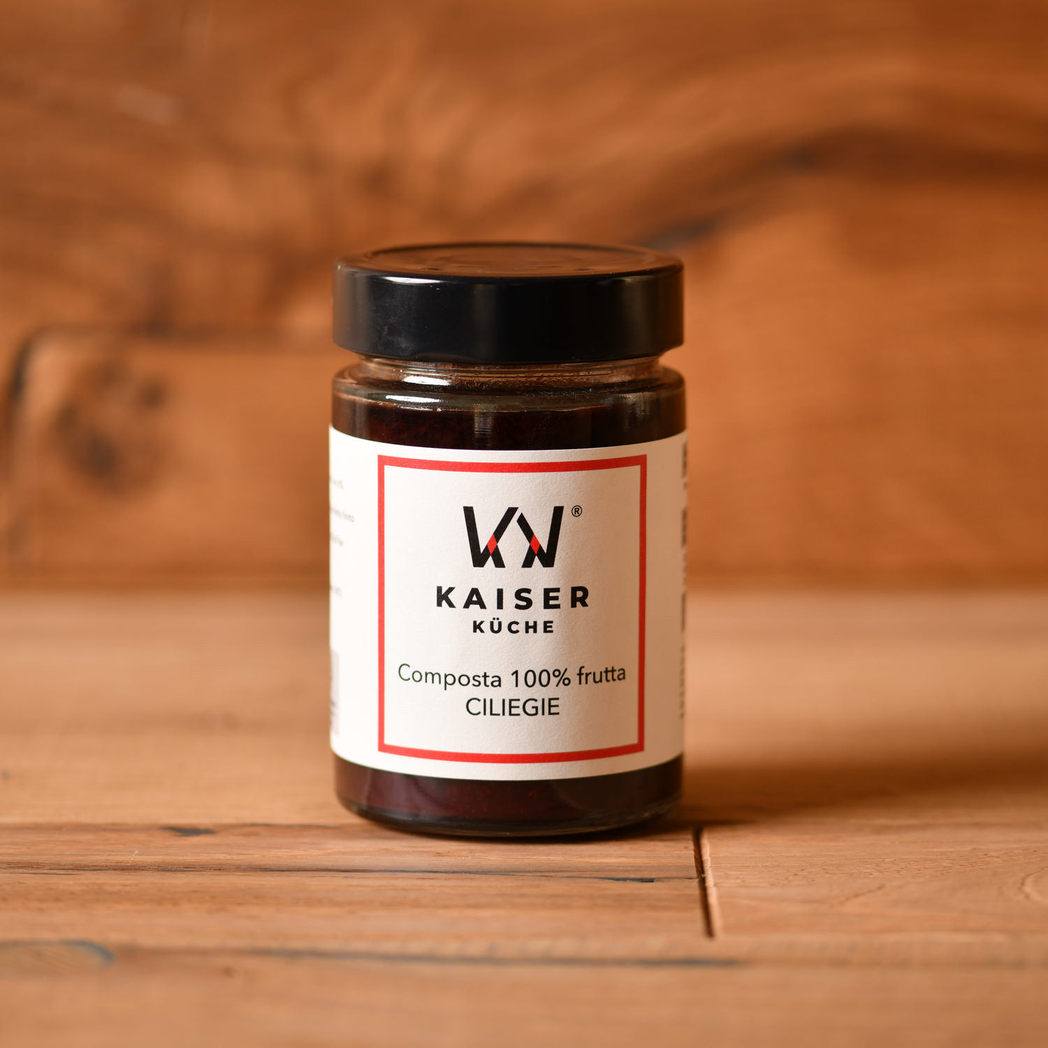 Vasetto di composta di ciliegie 100% frutta Kaiser Küche.