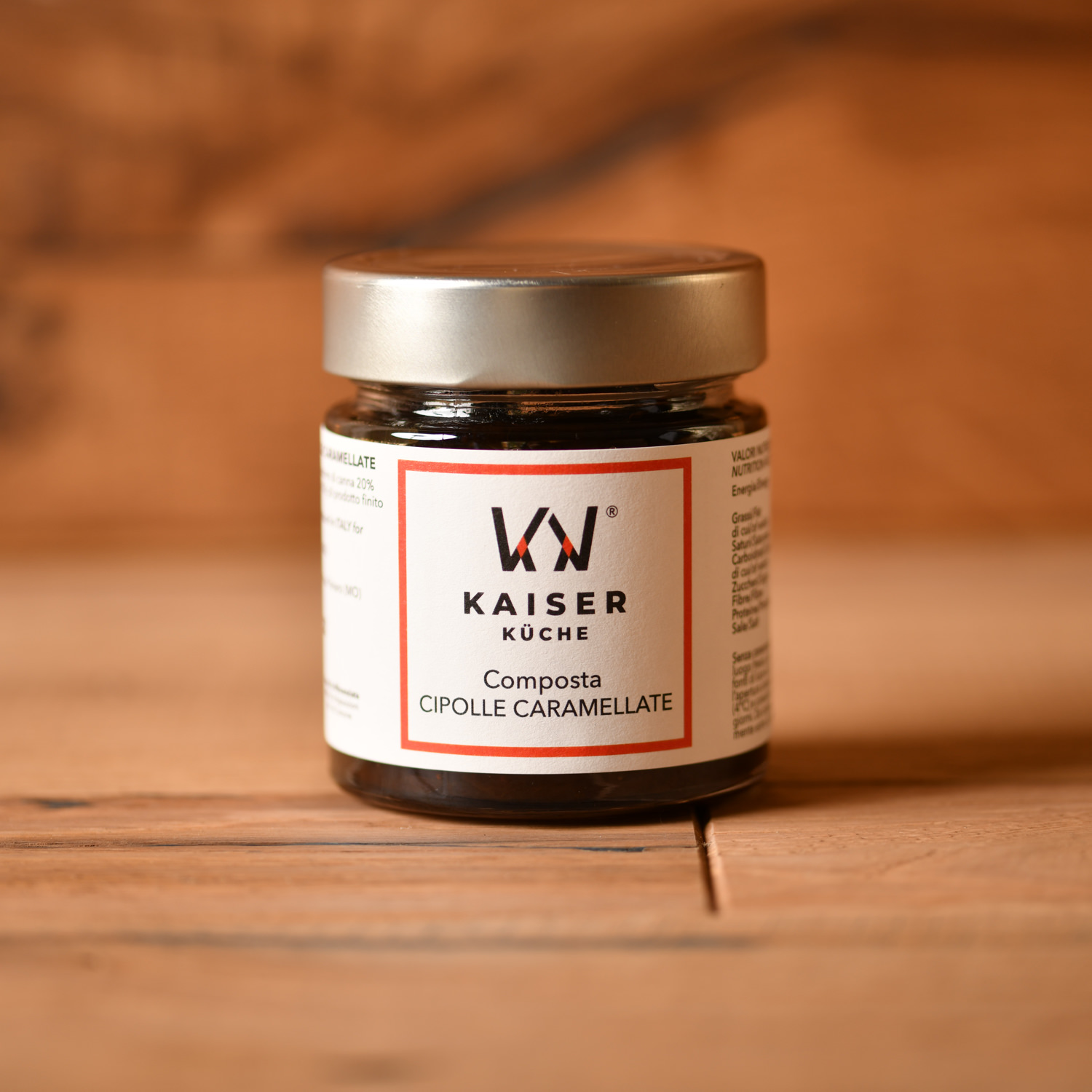 Vasetto di composta di cipolle caramellate artigianale Kaiser Küche.